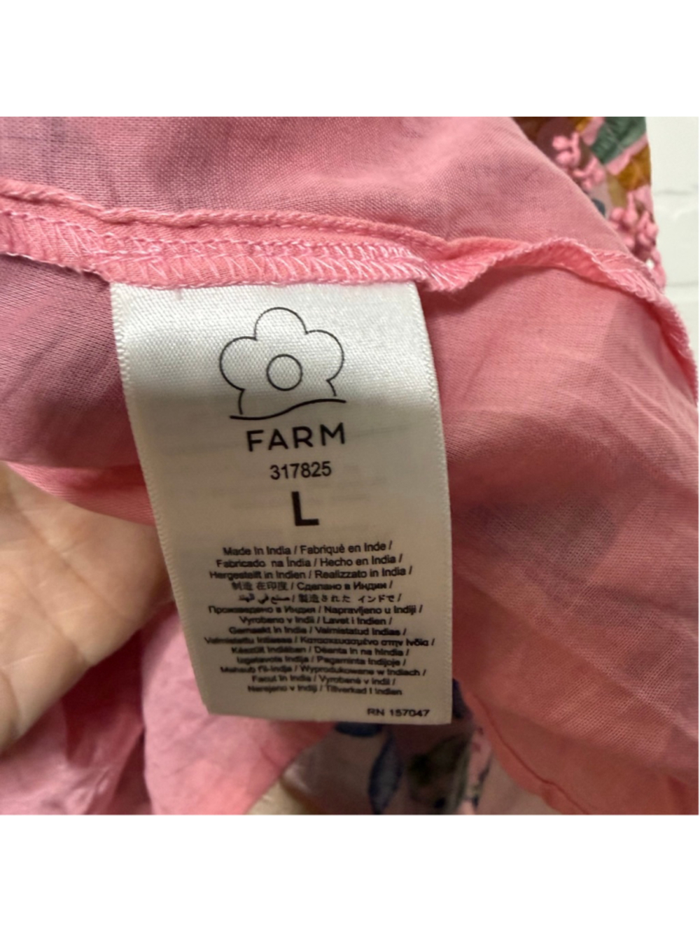 Farm Rio Seashell Tapestry Sleeveless Midi Dress sz L - Picture 9 of 9